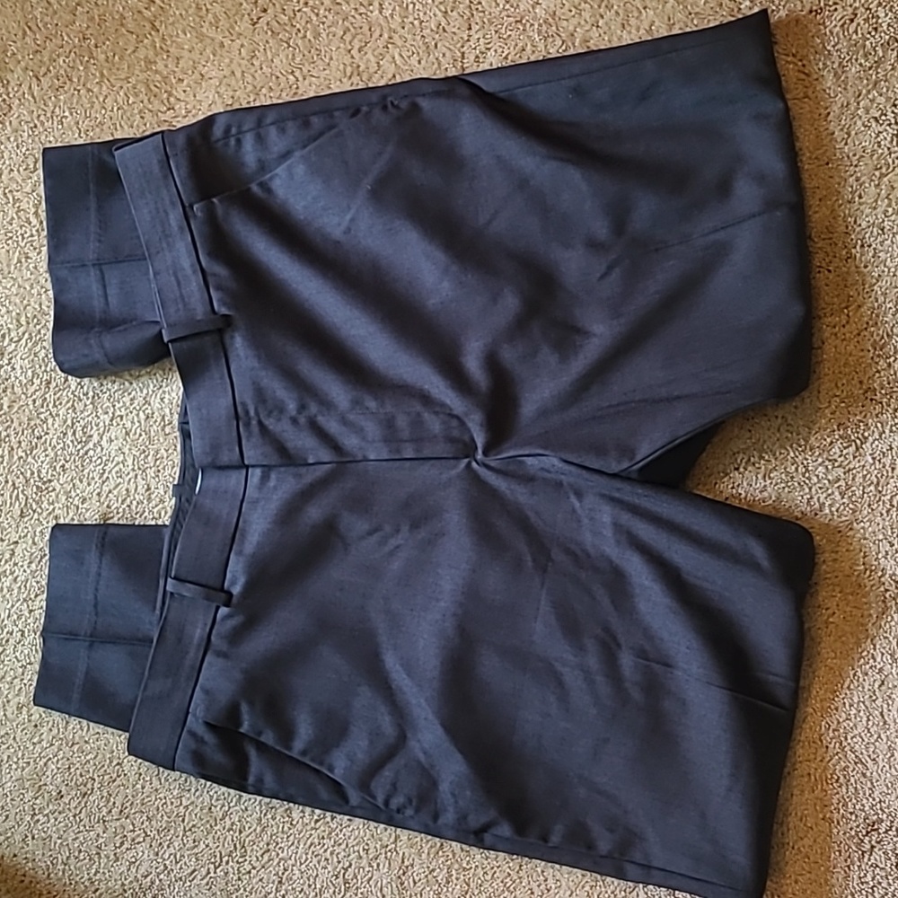 Perry Ellis Portfolio Mens 36 x 30 business casual gray dress pants slim fit